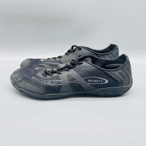 Nfinity Shoes Womens 13 Black Vengeance Cheerleading Athletic Low Top Sneakers - Picture 5 of 13